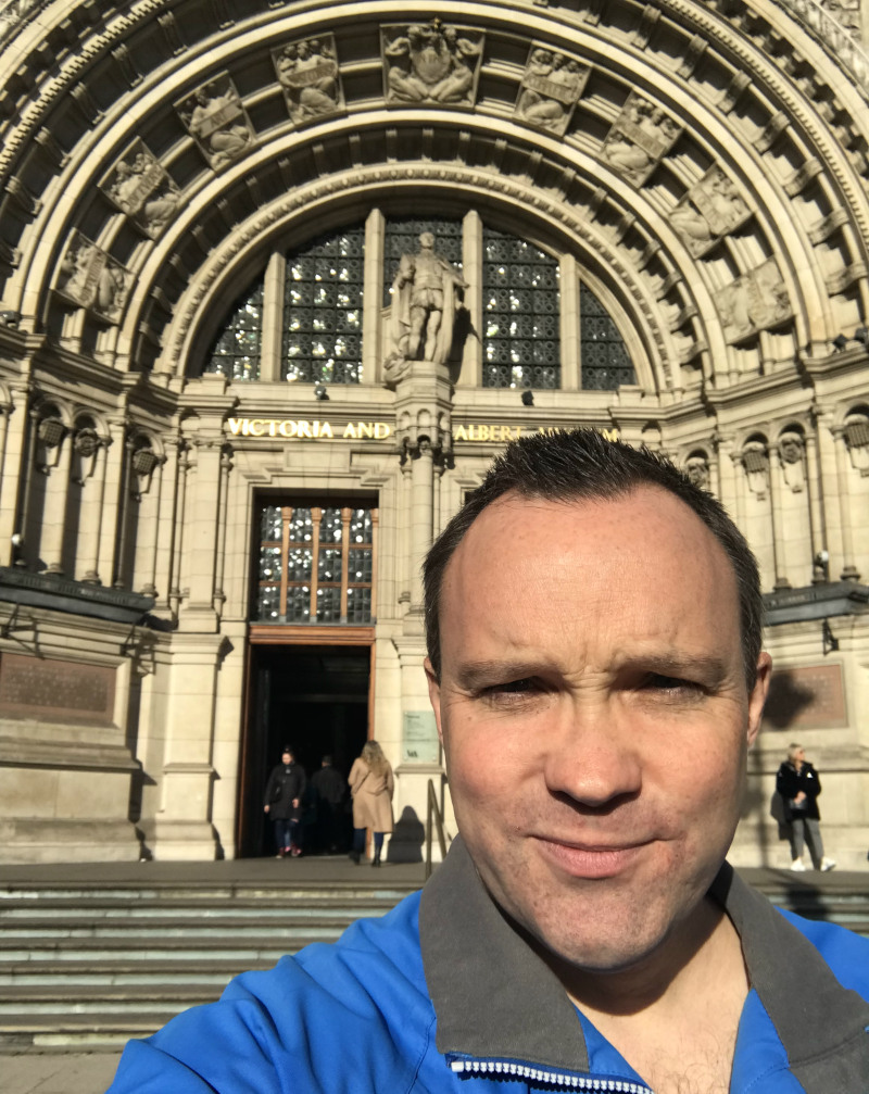 Outside the V&A Museum Entrance